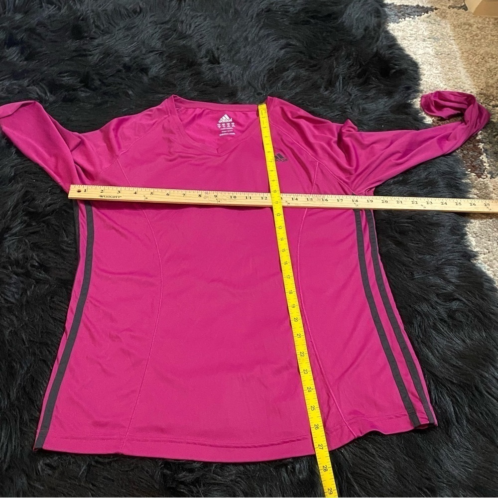 Adidas ladies activewear X-Large. Pull over long sleeve wine purple in color GUC - Picture 9 of 11